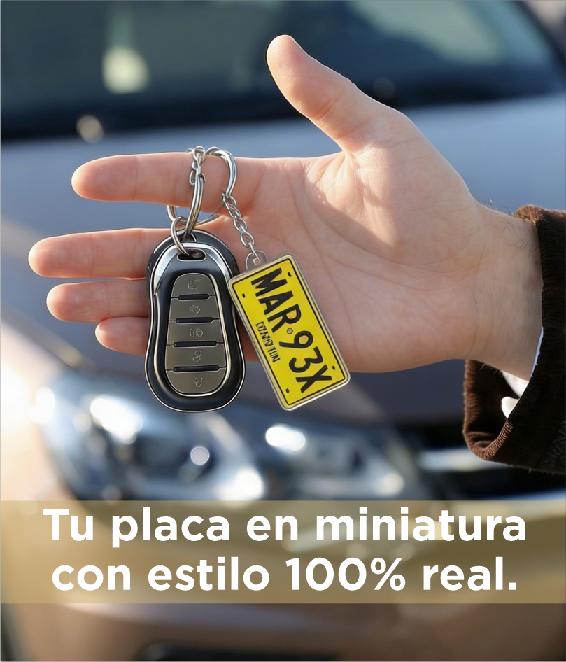 Llavero placa personalizado