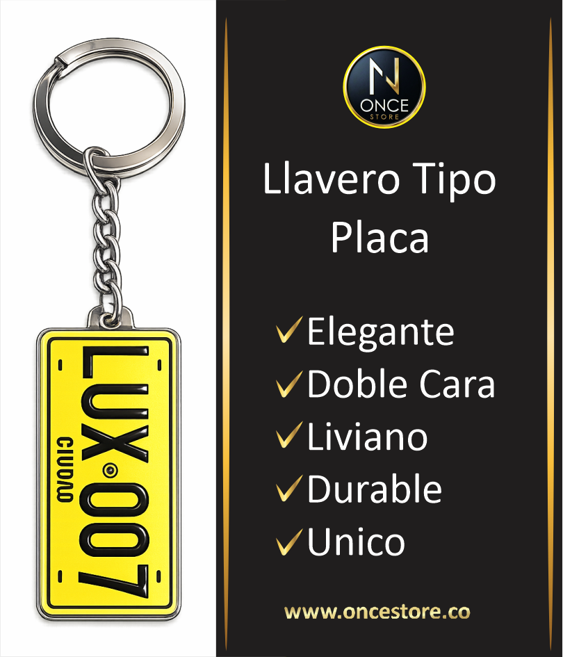 Llavero placa personalizado