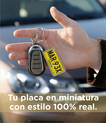 Llavero placa personalizado