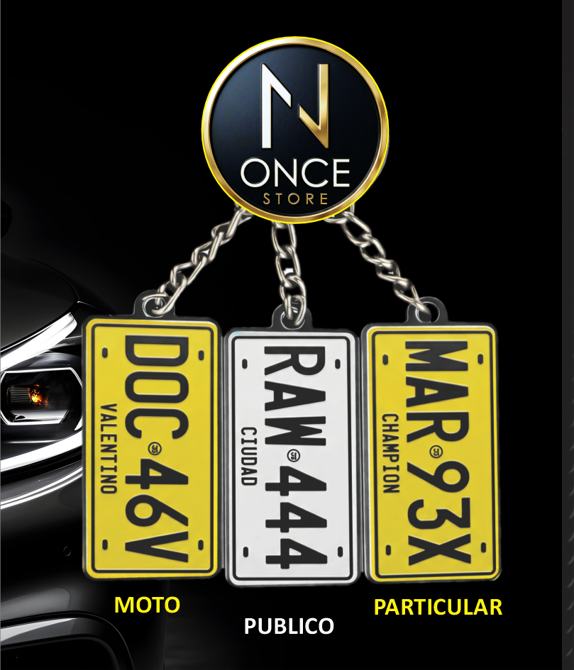 Llavero placa personalizado
