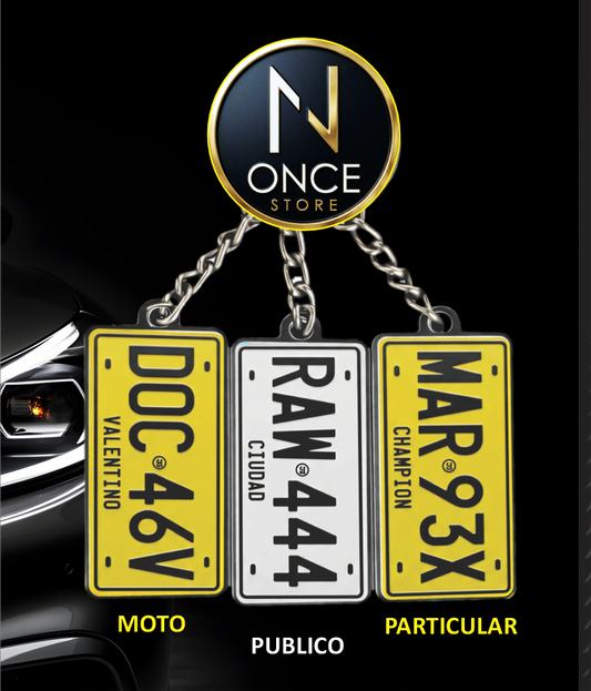 Llavero placa personalizado