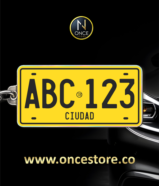 Llavero placa personalizado